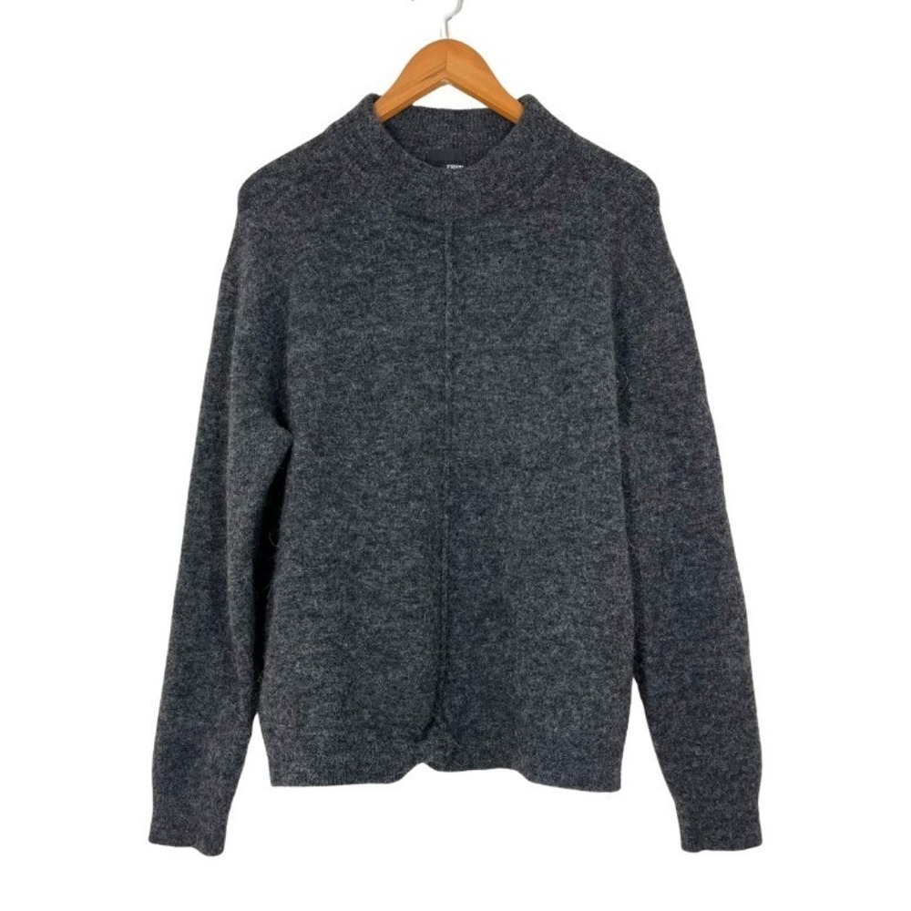 Wilfred Free Aritzia Alpaca Wool Blend Mock Neck Sweater Charcoal Grey Sz M